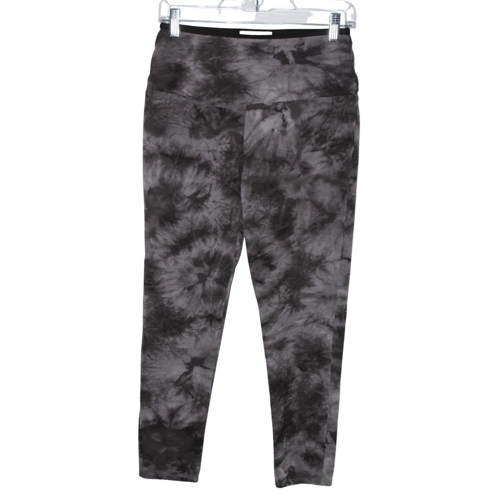Women's Rachel Zoe Gray Black Tie Dye Pull On Athletic Leggings Pants -- Size M